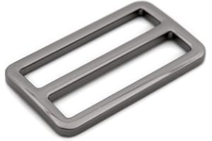 Loosco Flat Metal Adjuster Belt Sliders, 10 PCS Buckle Triglide for Strap Keeper Leathercraft Bag Belt Adjuster