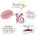 Sweet 16 Birthday Photo Booth Props Party Kit(44Counts),Konsait Funny Sweet Sixteen Photo Props with Sticks Pink Decor Great for 16th Happy Birthday Party Favors Supplies for Girls