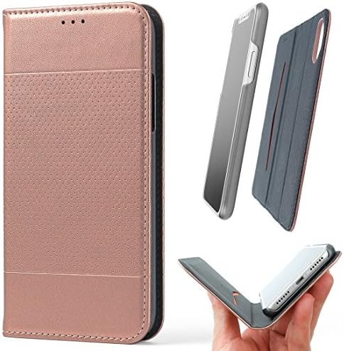 iPhone X Wallet Case for Women Slim Fit Leather Folio Flip Cover with Credit ID Card Holder,2 in 1 Magnetic Detachable Design Dual Layer Shock Absorption Leather Case with Kickstand for iPhone X(2017)