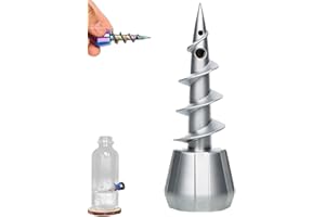 ZCAYI Metal Screw-Shaped Tool, Metal Screw Shaped Hookah Head, Portable Mini Metal Screw-Shaped Tool, Spiral Pipe, Gifts for Boyfriend Father Husband or Friends, Water Hookah Head(1PC A)