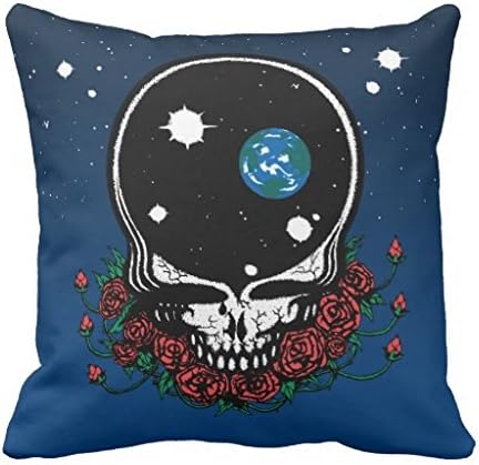 Kathrow Grateful Dead Space Your Face Decorative Square Throw Pillow Case 18"*18"