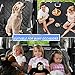 Dog Seat Cover for Back Seat - 100% Waterproof,Nonslip Bench Seat Cover Compatible for Middle Seat Belt | Strong & Durable, Multiuse,Fits All Cars | Bonus Gifts Pack Bag,Dog Leash, Buckle (Black)