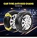 AUTOLOVER Car Security Chains 8pcs Anti Snow Chains of Car,SUV, Truck Chain Tire Emergency Thickening Anti-Skid Chain with Gloves and Snow Shovel (Black)