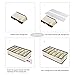 MIU COLOR Foldable Closet Underwear Organizer Drawer Divider Storage Boxes Under Bed Organizer 4 Set for Underwear, Bras, Socks, Ties, Scarves (White)