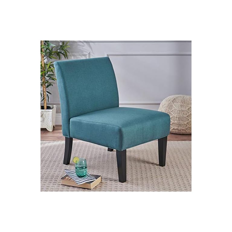 Kendal Dark Teal Fabric Accent Chair - The Nautical Decor Store