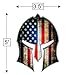 Bigtime Spartan Helmet Decal | Gladiator - Distressed Grunge American Flag | Contour Cut Bubble - F R E E HP Laminated Adhesive Car Sticker Gun 2nd Amendment | Made in USA | 5