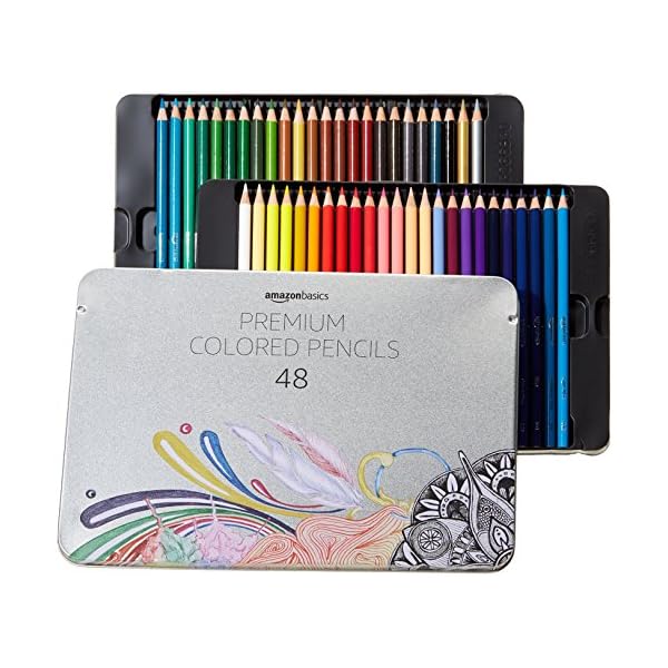 AmazonBasics Soft Core Colored Pencils 48Count Set Bry More School