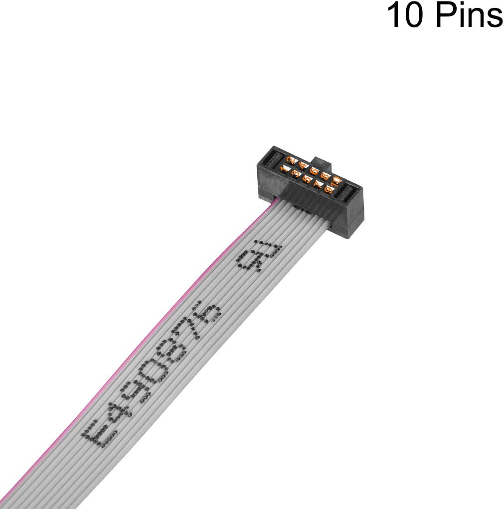 sourcing map IDC Wire Flat Ribbon Cable FC/FC Female Connector A-type 10Pins 1.27mm Pitch 20cm Length, Pink - Image 3