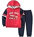 Kids Headquarters Little Boys' Toddler 2 Pieces Hooded Fleece Pants Set-Red, Red, 3T