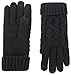 Simplicity Women's Three Fingers Knit Touchscreen Gloves, Medium_Black