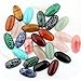 Cabochon Oval Teardrop Stone Gems Beads Mutilcolor 12pcs 30x15mm CAB Healing Crystal Chakra Random Wholesale for Necklace Jewelry Making