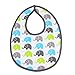 Bacati Elephants Bibs Set, Aqua/Lime/Grey