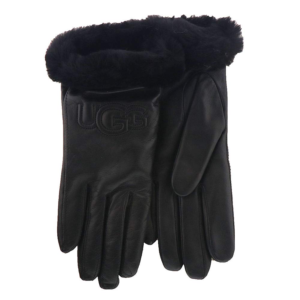 UGG W Classic Leather Logo Glove black Amazon.de Bekleidung