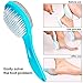 Rabbitroom 2-in-1 Natural Pumice Stone Foot Brush Callus Remover with Plastic Handle Feet File Callus Remover Pedicure Tool Exfoliating Scrubber for Dead Skin (Blue)