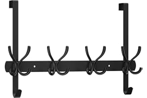 CARRY360 Over the Door Towel Rack, Heavy Duty Towel Racks for Bathroom Door Hanger Over The Door Hooks, Wall Mounted Coat Rack, Door Hanger for Hanging Clothes, Coats, Jackets, Hats, Bags, Robes,Towels