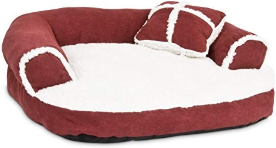 Petmate Aspen Pet Sofa Bed with Pillow for Comfort and Support - One Size - Assorted Colors: Pet Supplies