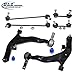 DLZ 6 Pcs Suspension Kit-2 Front Lower Control Arm Ball Joint Assembly 2 Front 2 Rear Sway Bar Compatible With Murano 2003-2007 K80465 K80466 K620558 K620559 K80255 K80256
