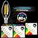 LED Candelabra Bulbs with E12 Base Dimmable E12 LED Bulbs 40W Equivalent Halogen Replacement 2700K Warm White 4W Filament Candle Light Bulbs with 400 Lumen 6 Packs by COOWOO