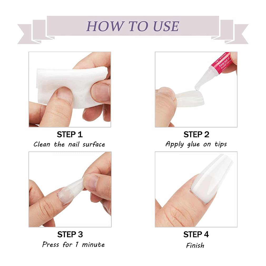 BABALAL Coffin Press on Nails Long Fake Nails Glossy Glue Nails Brown Fall Acrylic Nails Ballerina Manicure Stick on False Nails for Women and Girls - Image 5