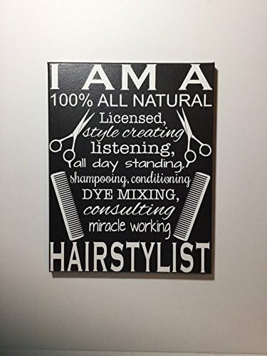 Painted Canvas Sign - gift for hair stylist