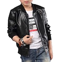 Boys Lightweight Leather Bomber Jackets Collection 4-14 Years