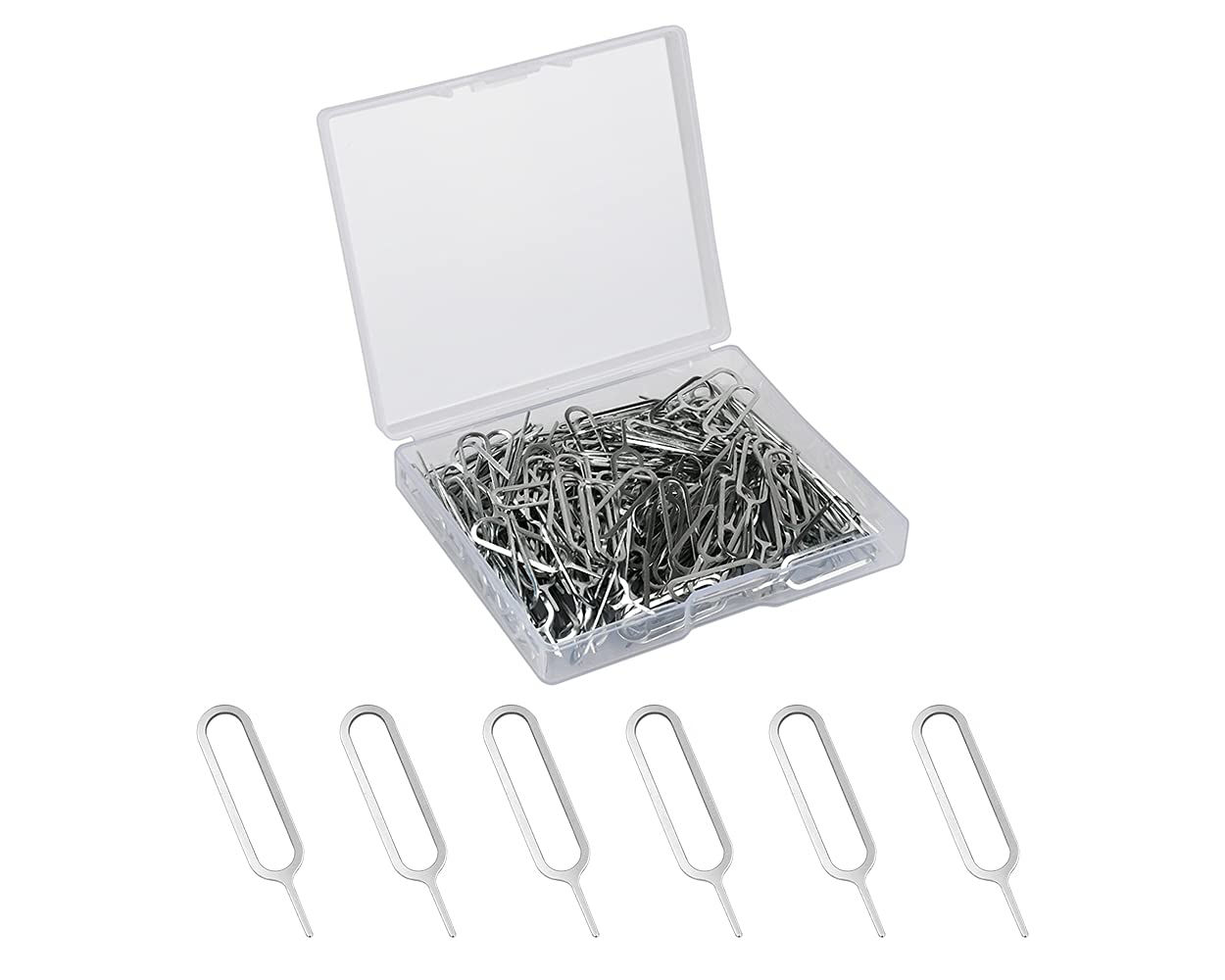 SCSpecial SIM Ejector Tool 200 Pieces Cellphones SIM Card Tray Opener with Portable Storage Box Eject Pin Fits Most Smartphone
