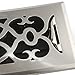 Accord APFRSNV410 Plastic Floor Register with Victorian Design, 4-Inch x 10-Inch(Duct Opening Measurements), Satin Nickel Finish