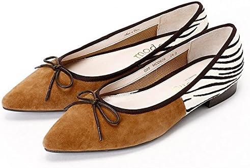 Amazon マドラス モデロ レディース Madras Modello ポインテッドバレエシューズ キャメルコンビ 23 0 Madras Modello マドラスモデロ パンプス