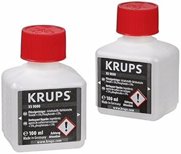 Krups XS9000 Flüssigreiniger für Kaffeevollautomaten mit Milchsystem, 2-er Pack