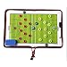 Amhii Football Soccer Magnetic Tactic Coach ClipBoard with Dry Erase Zipper and Marker Pen - Coaching Strategy Board Kit Equipment Foldable and Portable Coach Tool