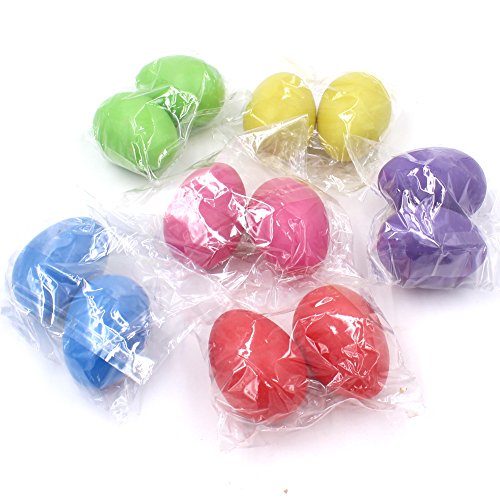 Zicome 12-Piece Plastic Egg Shakers Percussion Musical Egg Maracas Kids Toys (6 colors)