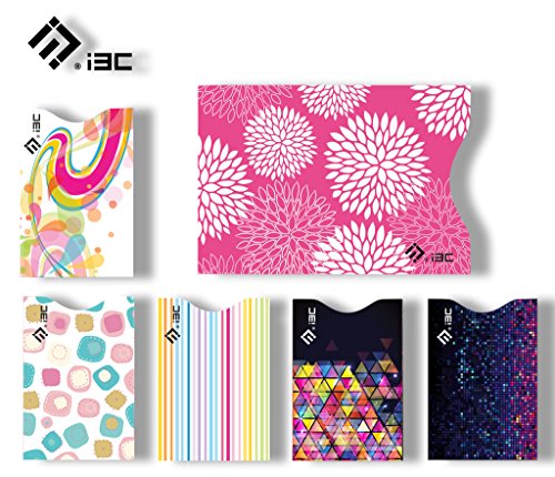 Credit Card Sleeves, I3C Anti Theft Credit Card RFID Blocking Sleeves Protector Passport Holder Sleeves 5 Credit Card Sleeves, 1 Passport Sleeves