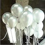 100pcs 10 inch Colorful Pearl Latex Balloon for Party Wedding Birthday White
