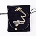 Jane Stone Vintage Black Faux Leather and Golden Chain Double Layered Choker Necklace with Rhinestone Bead Pendant(Fn1902-Gold Tone)