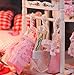Flever Dollhouse Miniature DIY House Kit Creative Room With Furniture and Cover for Romantic Valentine's Gift(Dream Princess Room)