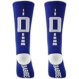 BABIBEAN Custom Team Number Socks, Youth and Kids Mid Calf Socks for Football, Baseball, Soccer, Basketball 1 Pair