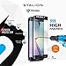 Samsung Galaxy S6 Edge Screen Protector: Stalion® Shield Tempered Liquid Glass Shatterproof Full Screen Frame Edge to Edge Armor Guard (Black Sapphire)[Retail Packaging 1X]