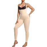 SHAPERX Hourglass Leggings Anti Cellulite Compression Full Body Shapewear Breathable Open Bust Bodysuit