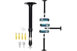 Universal Projector Mount Projector Ceiling/Wall Mount 11-17 inch Black Adjustable Height 360° Rotation Stainless Aluminium A