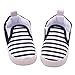 Voberry® Baby Boys Girls Toddlers Striped Sneakers Soft Sole Anti-slip Outdoor Canvas Shoes (0~6 Month, Black)