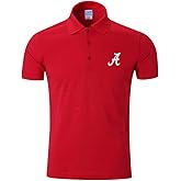 Collegiate Short-Sleeve Polo Shirt with Embroidered Logo in Official School Colors