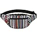 Kayhoma Boho Fanny Pack Stripe Festival Rave Retro Vintage Flat Bum Bags Travel Hiking Waist Belt Purse