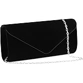 OSDUE Clutch Purses For Women, Velvet Suede Envelope Evening Purse Stylish Clutch Crossbody Shoulder Clutches Bag With Detachable Chain, Formal Party Clutches Wedding Purses Cocktail Prom Handbags