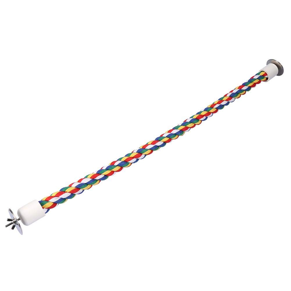 Sheens Rope Perch, Colorful Cotton Rope Bird Perch with Bending Design for Parrots, Parakeets, Cockatiels, Lovebirds, Finches, Chewing Toy for Small to Medium Birds, Cage Accessory for