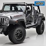 EAG Pocket Rivet Style Front+Rear Fender Flares for 07-17 Jeep Wrangler JK