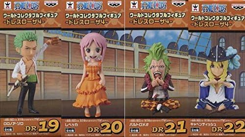 Amazon Co Jp 4種セット ドレスローザ4 ワンピース ワールドコレクタブルフィギュア ゾロ レベッカ バルトロメオ キャベンディッシュ ホビー 通販