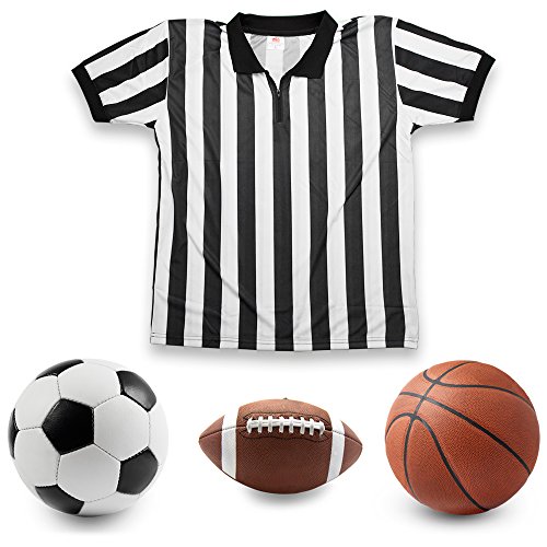 image for Crown Sporting Goods Men's Official Black & White Stripe Referee / Ump