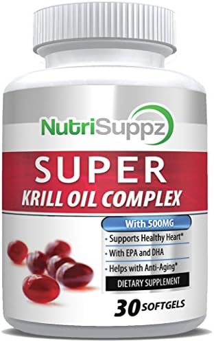 Krill Oil Complex 1070mg, One Softgel A Day With EPA, DHA, Phospholipids &amp; Astaxanthin By NutriSuppz