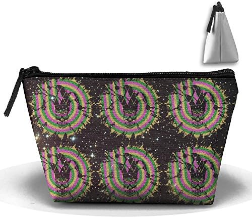 Splash Mardi Gras Sugar Skull Cosmetic Bags Portable Travel Makeup Clutch Bag Storage Bag