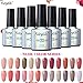 FairyGlo Pick Any 12 Color Gel Nail Polish Kit UV LED Soak Off Varnish Shiny Nail Art Prefect Gift Fashion Color Nude Series This Season